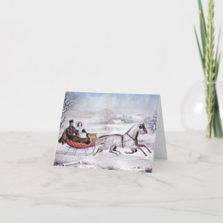 Vintage Christmas Thank You Card