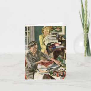 Vintage Christmas Thank You Card