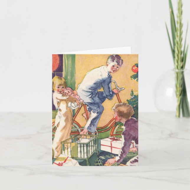 Vintage Christmas Thank You Card (Front)