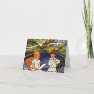 Vintage Christmas Thank You Card