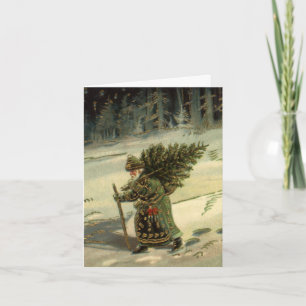 Vintage Christmas Thank You Card