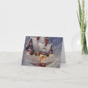Vintage Christmas Thank You Card