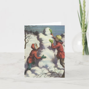 Vintage Christmas Thank You Card