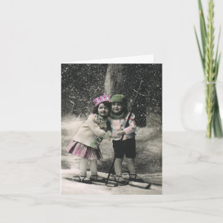 Vintage Christmas Thank You Card