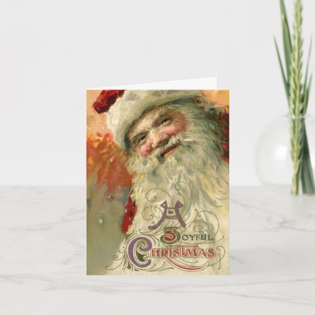 Vintage Christmas Thank You Card (Front)