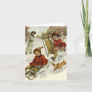Vintage Christmas Thank You Holiday Card