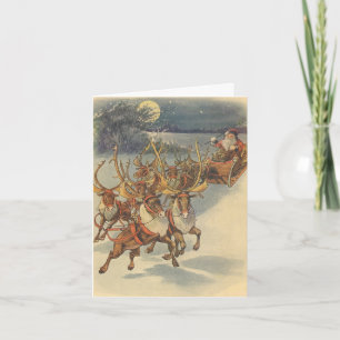 Vintage Christmas Thank You Holiday Card