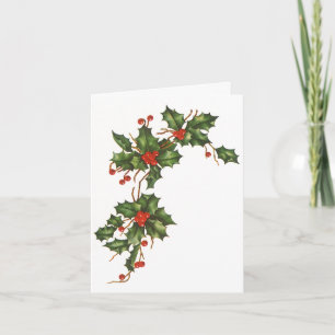 Vintage Christmas Thank You Holiday Card