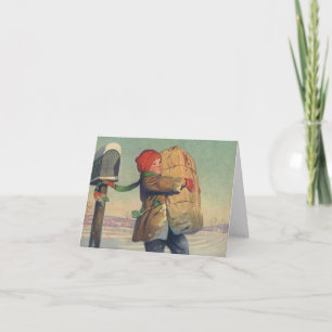 Vintage Christmas Thank You Holiday Card