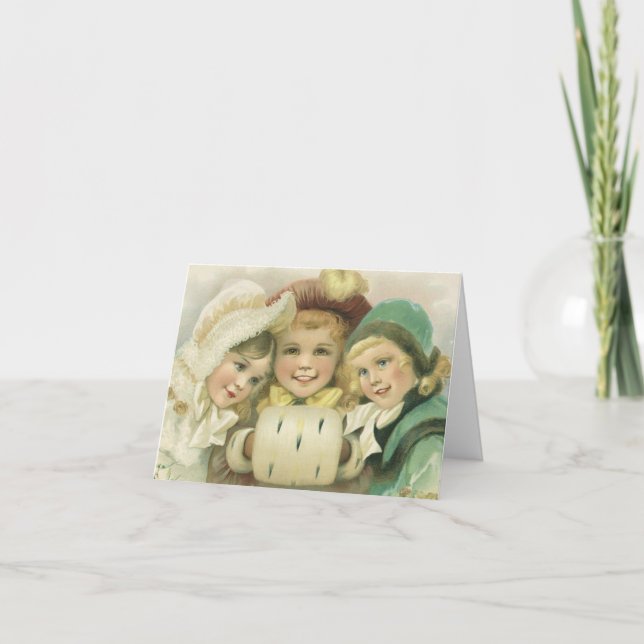 Vintage Christmas Thank You Holiday Card (Front)