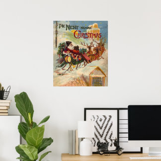 Vintage Christmas, The Night Before Christmas Poster