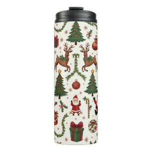 Vintage Christmas Thermal Tumbler