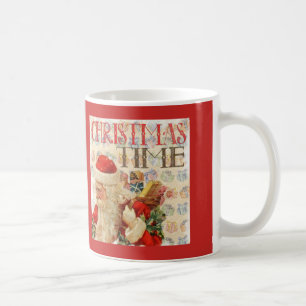 Vintage Christmas Time Santa Claus Coffee Mug