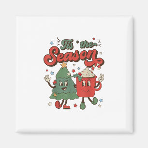 Vintage Christmas Tis The Season Christmas Tree Co Magnet