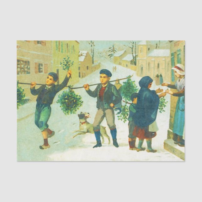 Vintage Christmas Tissue Paper (Front)