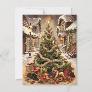 Vintage Christmas Tradition Holiday Card