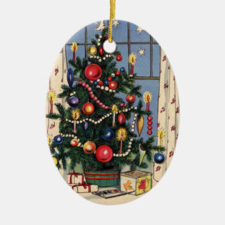 Vintage Christmas Tree Ceramic Tree Decoration