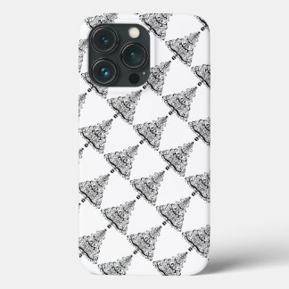 Vintage Christmas Tree Decorative Victorian Scroll iPhone 13 Pro Case