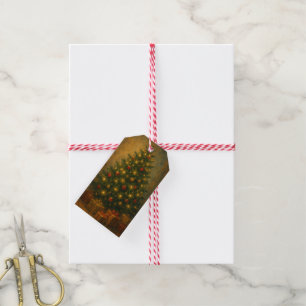 Vintage Christmas Tree Elegant Gift Tags