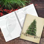 Vintage Christmas Tree Festive Recipe Notebook<br><div class="desc">Vintage Christmas Tree Festive Recipe Notebook - A traditional decorated Christmas tree with red baubles and space for your name. Perfect for your holiday recipes</div>