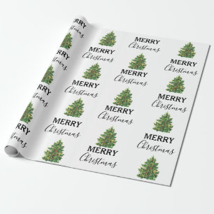 Vintage Christmas Tree Festive Xmas Wrapping Paper