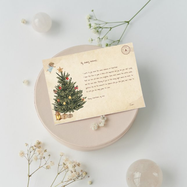 Vintage Christmas Tree Greeting Card (Creator Uploaded)