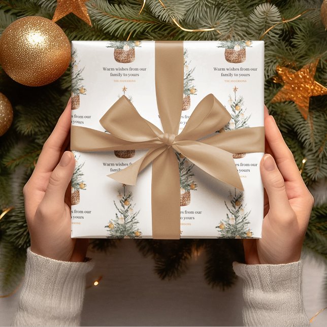 Vintage Christmas Tree | Happy Holiday  Wrapping Paper (Creator Uploaded)