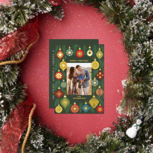 Vintage Christmas Tree Ornament Photo Gold
