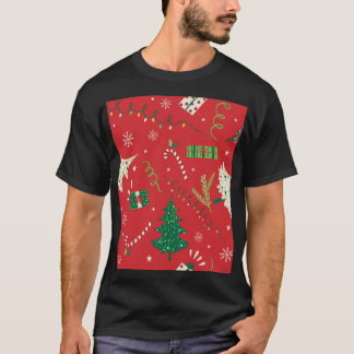 Vintage Christmas tree: ornamental design. T-Shirt