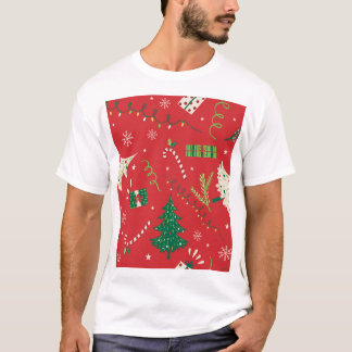 Vintage Christmas tree: ornamental design. T-Shirt