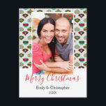Vintage Christmas Tree Ornaments Photo Card<br><div class="desc">Vintage or Classic Christmas Tree Bulb Ornaments Photo Postcard. This Rustic Christmas Tree Ornaments photo card is perfect for a Family Christmas Card. You can update and personalise your name on and year on the front of the card and your address, holiday message and name on the back of the...</div>