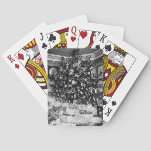 Vintage Christmas Tree Photograph (1910) Playing Cards