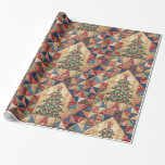 Vintage Christmas Tree Quilt Pattern Wrapping Paper<br><div class="desc">Wrap your holiday gifts with this beautiful vintage-style wrapping paper,  featuring a pattern built around a Christmas tree. With its warm hues and quilt-like appearance,  it has a cosy,  nostalgic look that’s perfect for the season.</div>