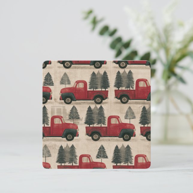 Vintage Christmas Tree Truck (Standing Front)