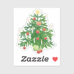 Vintage Christmas Tree with a Star & Heart Cookie