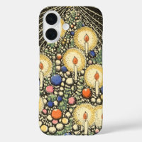 Vintage Christmas, Tree with Candles and a Star