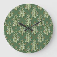 Vintage Christmas Trees Illustration Pattern