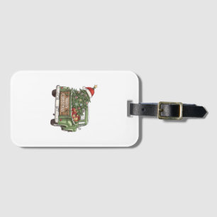 Vintage Christmas Truck Merry Christmas Men Women Luggage Tag