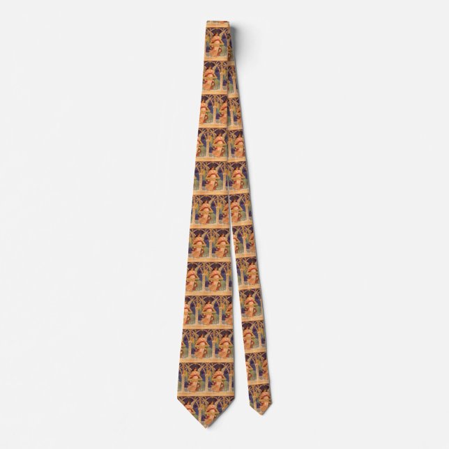 Vintage Christmas, Victorian Angel Reading Bible Tie (Front)