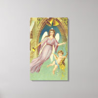 Vintage Christmas, Victorian Angel with Cherub
