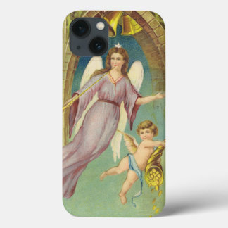 Vintage Christmas, Victorian Angel with Cherub iPhone 13 Case