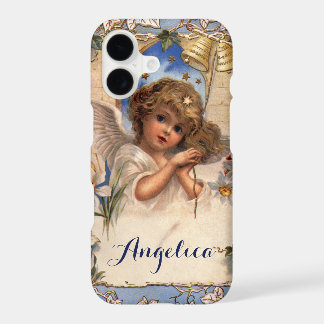 Vintage Christmas, Victorian Angel with Gold Bells