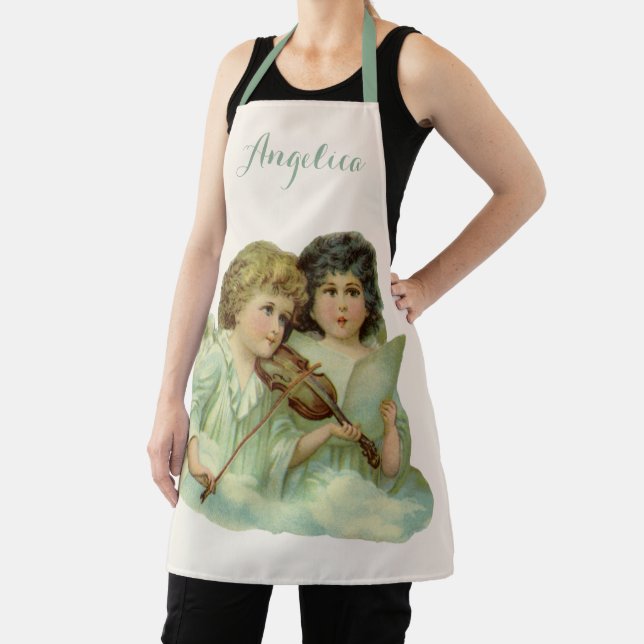 Vintage Christmas, Victorian Angels Music Violin Apron (Insitu)