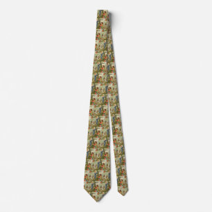 Vintage Christmas, Victorian Children Decorating Tie