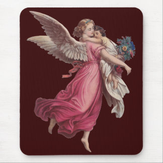Vintage Christmas, Victorian Guardian Angel Mouse Pad