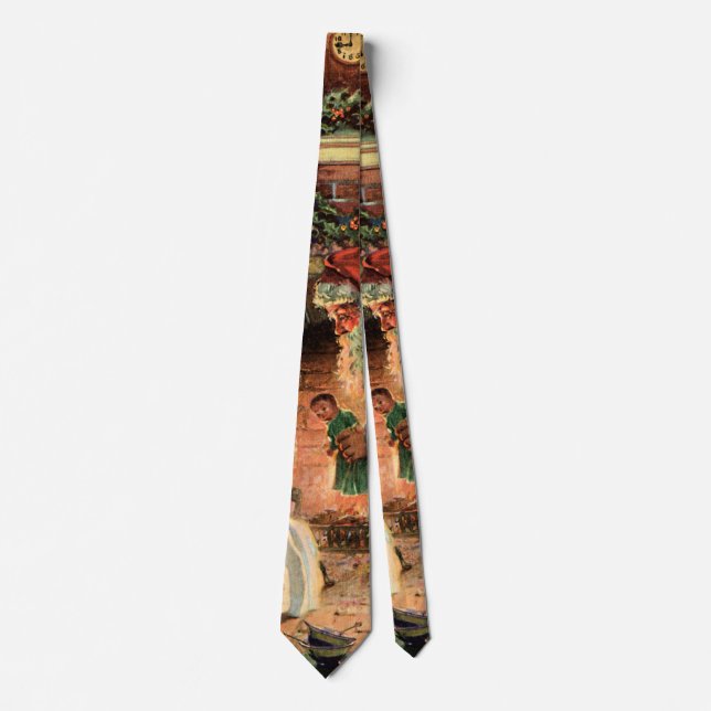 Vintage Christmas, Victorian Santa Claus Children Tie (Front)