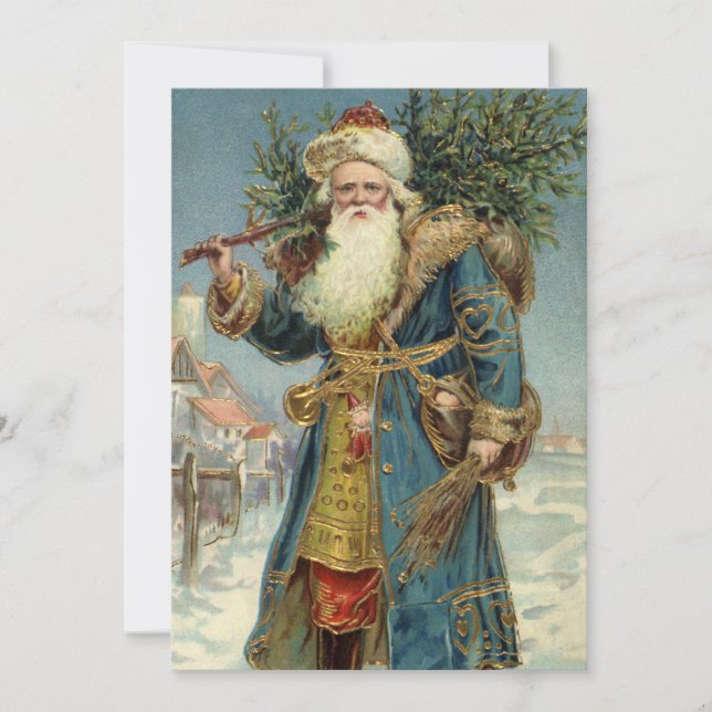 Vintage Christmas Victorian Santa Claus Invitation (Front)