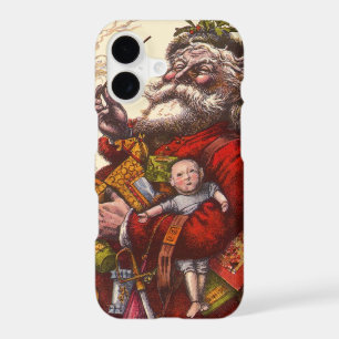 Vintage Christmas, Victorian Santa Claus Pipe Toys