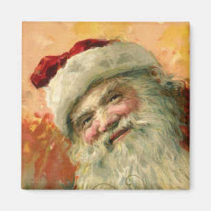Vintage Christmas, Victorian Santa Claus Portrait Magnet