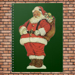 Vintage Christmas, Victorian Santa Claus with Toys Notebook<br><div class="desc">Vintage illustration Merry Christmas holiday image featuring a jolly Santa Claus carrying dolls and toys in a sack. Antique Victorian die cut.</div>